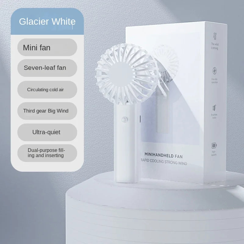 Protable Mini Portable Mini USB Rechargeable Desk Fan – Portable & Quiet USB Rechargeable Quiet Handheld Fan Lightweight Adjustable Cute Small Fan For Office Outdoor