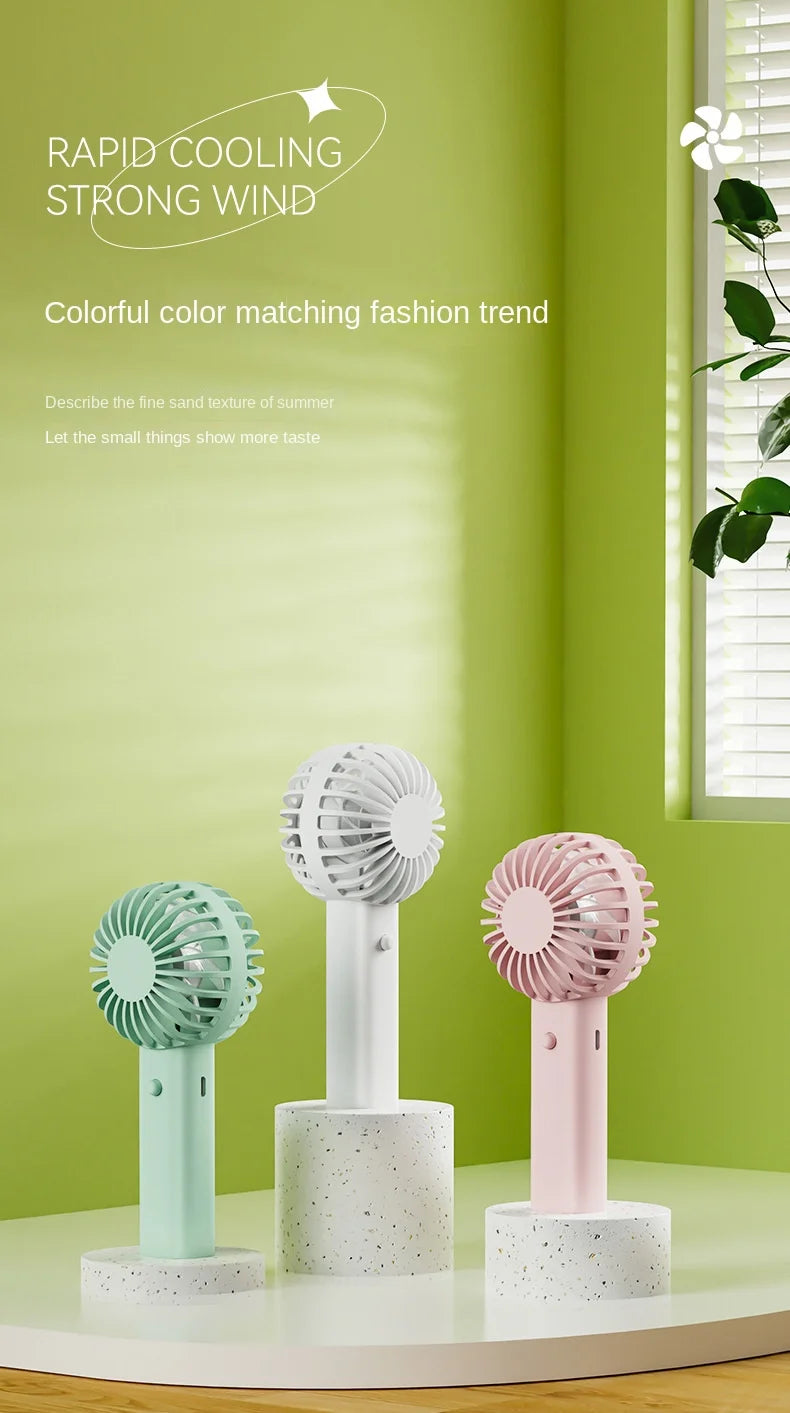 Protable Mini Portable Mini USB Rechargeable Desk Fan – Portable & Quiet USB Rechargeable Quiet Handheld Fan Lightweight Adjustable Cute Small Fan For Office Outdoor