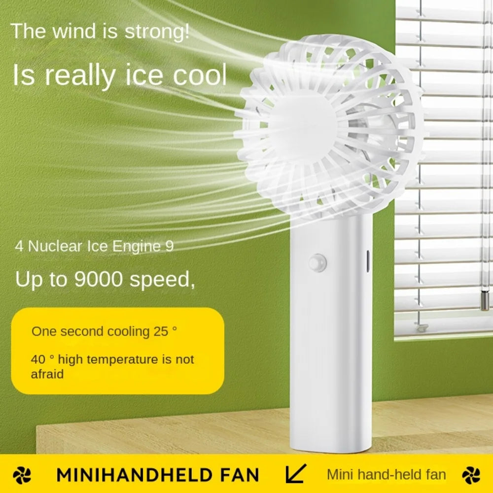 Protable Mini Portable Mini USB Rechargeable Desk Fan – Portable & Quiet USB Rechargeable Quiet Handheld Fan Lightweight Adjustable Cute Small Fan For Office Outdoor
