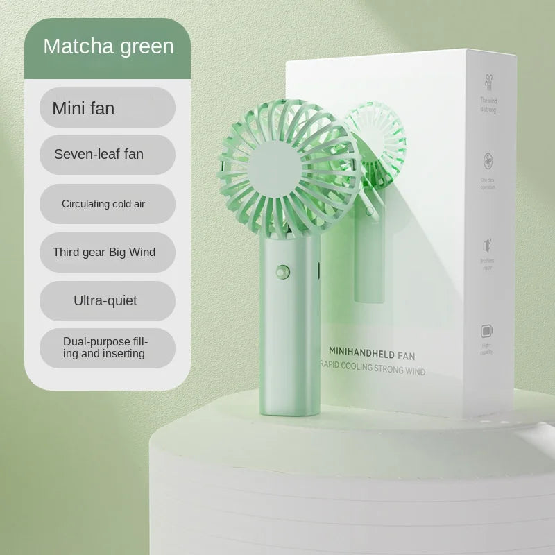 Protable Mini Portable Mini USB Rechargeable Desk Fan – Portable & Quiet USB Rechargeable Quiet Handheld Fan Lightweight Adjustable Cute Small Fan For Office Outdoor